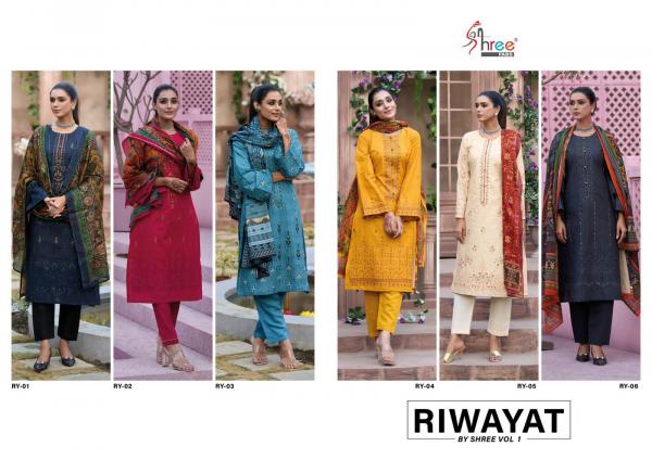 Shree Riwayat Vol 1 Look Fancy Lawn Cotton Pakistani Suit Collection